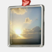 Sonnenaufgang über San Juan II Puerto Rico Silbernes Ornament (Links)