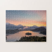 Sonnenaufgang über See blutete Puzzlen Puzzle (Horizontal)