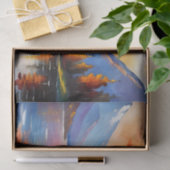 Sonnenaufgang über See und schneebedeckte Berge Seidenpapier (Geschenk)