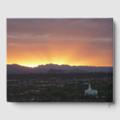 Sonnenaufgang über St. George Utah Landschaft Gästebuch (Rückseite)