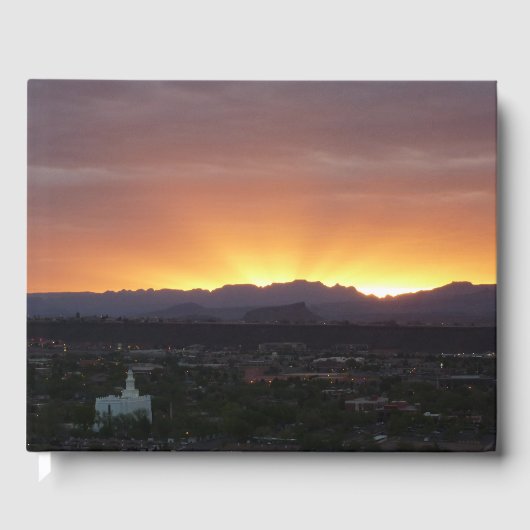 Sonnenaufgang über St. George Utah Landschaft Gästebuch (Vorderseite)