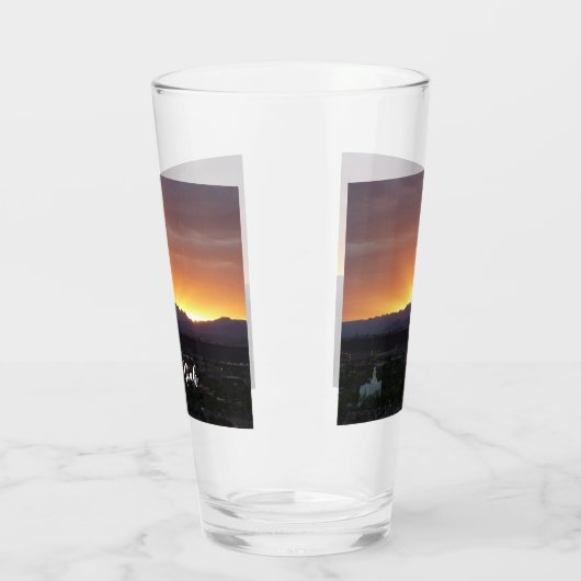 Sonnenaufgang über St. George Utah Landschaft Glas (Links)