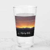 Sonnenaufgang über St. George Utah Landschaft Glas (Vorderseite)