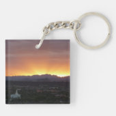 Sonnenaufgang über St. George Utah Landschaft Schlüsselanhänger (Rückseite)