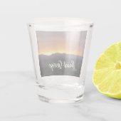 Sonnenaufgang über St. George Utah Landschaft Schnapsglas (Rückseite)