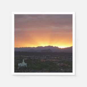 Sonnenaufgang über St. George Utah Landschaft Serviette