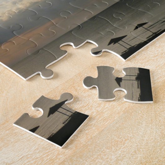 Sonnenaufgang über Strand in Griechenland Landscha Puzzle (Seite)