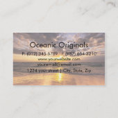 Sonnenaufgang über Surfer-Paradies-Visitenkarte Visitenkarte (Rückseite)