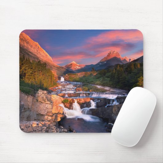 Sonnenaufgang über Swiftcurrent Nebenfluss Mousepad (Mit Mouse)