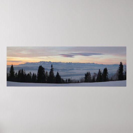 Sonnenaufgang über Tatras Poster (Vorne)