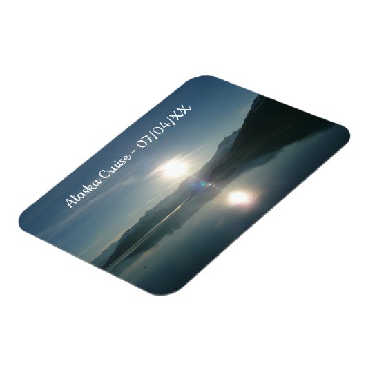 Sonnenaufgang über Uni Fjord Alaska Fotografie Magnet (Linke Seite)