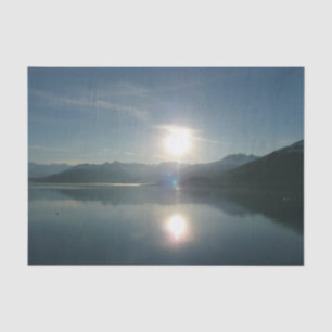 Sonnenaufgang über Uni Fjord Alaska Fotografie Seidenpapier