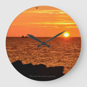 Sonnenaufgang-Uhr Große Wanduhr
