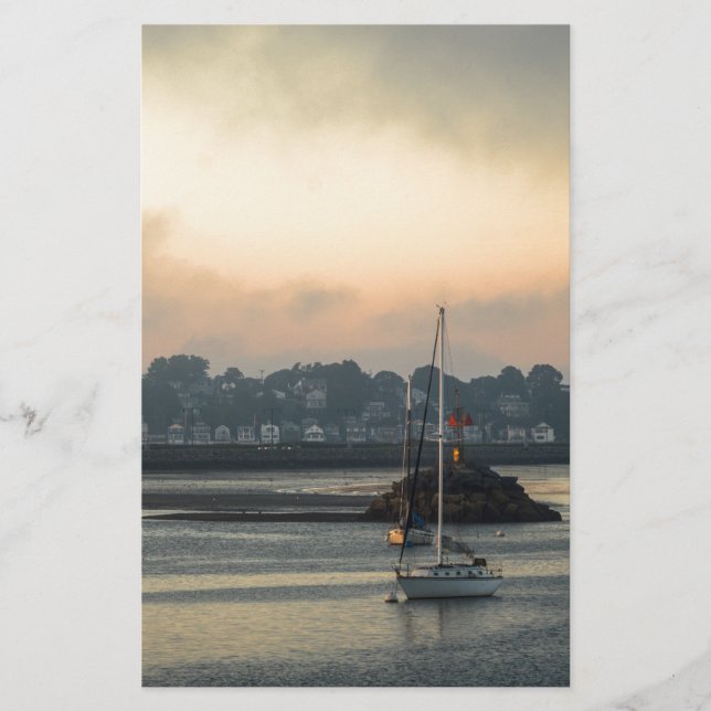 Sonnenaufgang und Boote (Vorderseite)