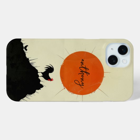 Sonnenaufgang und das Krähenroster Case-Mate iPhone Hülle (Rückseite (Horizontal))