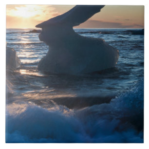 Sonnenaufgang und Eisberg Fliese