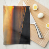 Sonnenaufgang und Meer Küchentuch (Viertel Falte)
