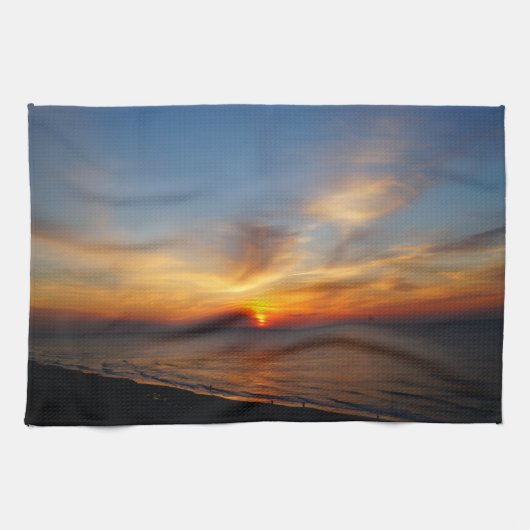 Sonnenaufgang und Meer Küchentuch (Horizontal)