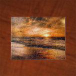 Sonnenaufgang und Seascape Puzzle<br><div class="desc">Ein leuchtender Himmel,  während die Sonne über das Meer aufgeht. Eine Jahreszeit mit orangefarbenen Farben aus der aufgehenden Sonne.</div>