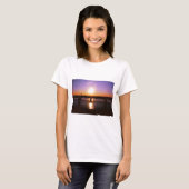 Sonnenaufgang- und Sonnenuntergang-Fotos T-Shirt (Vorne ganz)