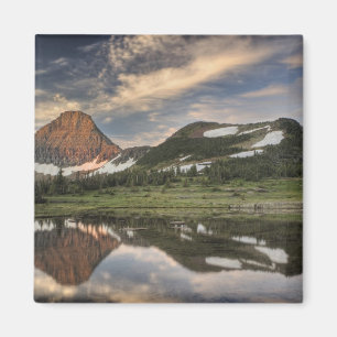 Sonnenaufgang und Spiegelung, Glacier-Nationalpark Magnet