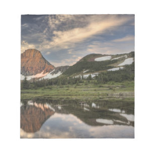 Sonnenaufgang und Spiegelung, Glacier-Nationalpark Notizblock