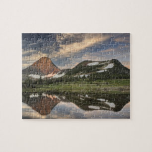 Sonnenaufgang und Spiegelung, Glacier-Nationalpark Puzzle