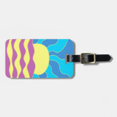 Sonnenaufgang und Wave Abstrakte Kunst Gepäckanhänger (Vorderseite horizontal)