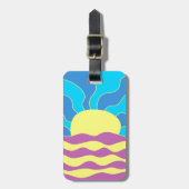 Sonnenaufgang und Wave Abstrakte Kunst Gepäckanhänger (Vorderseite vertikal)