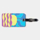 Sonnenaufgang und Wave Abstrakte Kunst Gepäckanhänger (Rückseite horizontal)