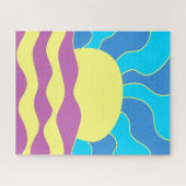 Sonnenaufgang und Wave Abstrakte Kunst Puzzle (Horizontal)