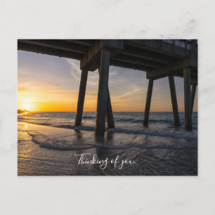 Sonnenaufgang unter Pensacola Pier denken Sie an P Postkarte