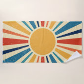 Sonnenaufgang Vintages Sonnenbad Strandtuch (Vorderseite)