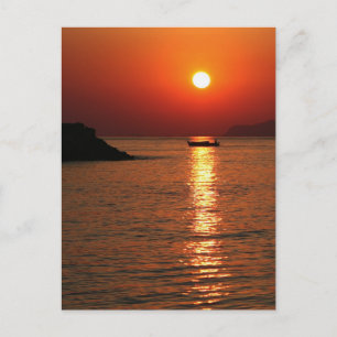 Sonnenaufgang von Agios Nikolaos, Kreta Postkarte