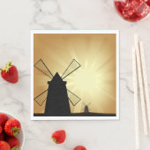 Sonnenaufgang Windmühlen Serviette (Beispiel)