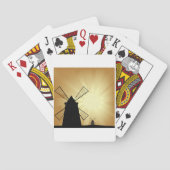 Sonnenaufgang Windmühlen Spielkarten (Rückseite)