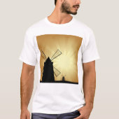 Sonnenaufgang Windmühlen T-Shirt (Vorderseite)