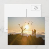 Sonnenaufgang Wolken Postkarte (Vorne/Hinten)