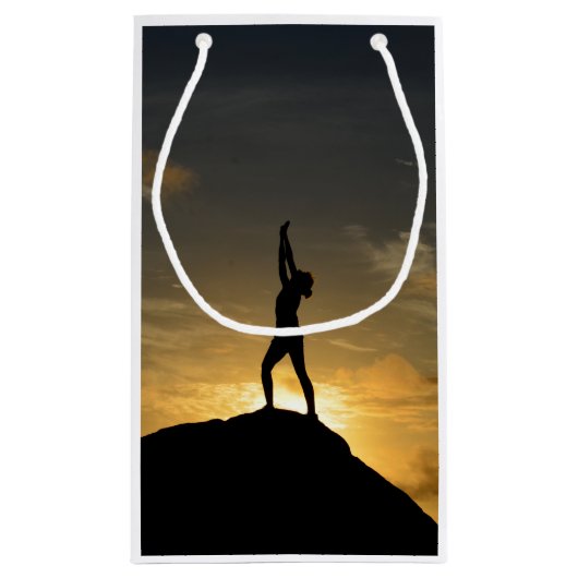 Sonnenaufgang-Yoga Kleine Geschenktüte (Rückseite)