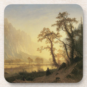 Sonnenaufgang, Yosemite Valley von Albert Bierstad Getränkeuntersetzer