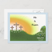 Sonnenaufgang zu Ostern Feiertagspostkarte (Vorne/Hinten)