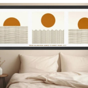 Sonnenaufgang zum Sonnenuntergang Loise Boho Scrip Poster
