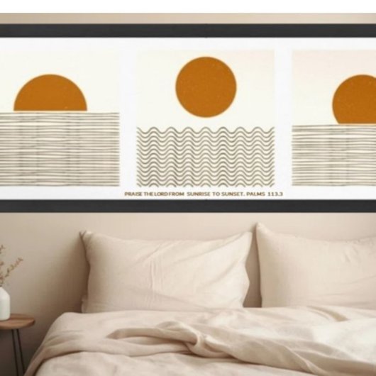 Sonnenaufgang zum Sonnenuntergang Loise Boho Scrip Poster