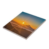 Sonnenaufgang zwischen den Hügeln Fliese (Seite)