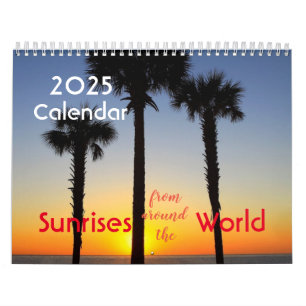 Sonnenaufgänge aus der ganzen Welt mit dem Gedicht Kalender