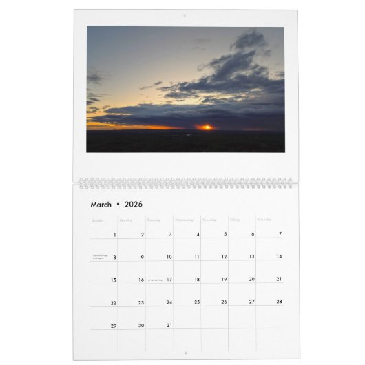 Sonnenaufgänge und Sonnenuntergänge 2024 Kalender (Mär 2026)