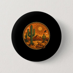 Sonnenaufgangs-Berg-Natur Retro-Wander-Outdoor-Wüs Button