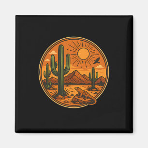 Sonnenaufgangs-Berg-Natur Retro-Wanderung Outdoor- Magnet
