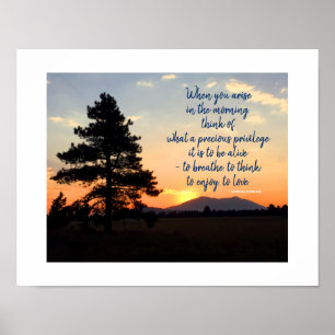 Sonnenaufgangs-Fotografie   Inspirierendes Dankbar Poster
