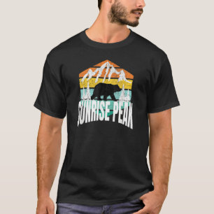 Sonnenaufgangs-Gipfel Arizona Bär Retro Sechseck K T-Shirt